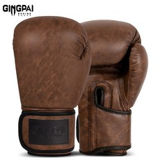 GINGPAI 징파이 빈티지 복싱글러브 남녀공용 손목보호 강화 충격흡수 복싱글러브 GGFG, 1세트, brown