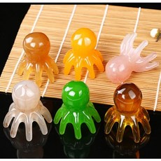 안마 문어 경락 빗질 두피 안마기 머리 혈자리 두치 괄사마사지, 두피 안마기 예로우-DM629, 1개