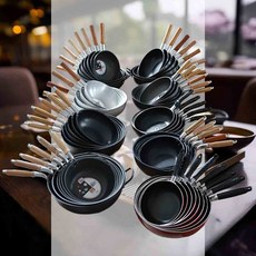 궁중팬 웍 후라이팬 중국팬 튀김팬 베이직웍 업소용 튀김냄비, 코팅 자루 중국팬-28