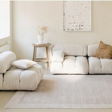 한빛카페트 디센트 보더패턴 워셔블 사계절 러그 카페트 4colors