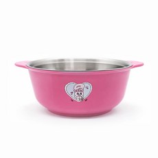 에스더버니 유아 식기 이중 스텐 304 보울 S, 1개, 핑크