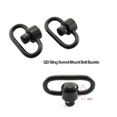 전술 QD 퀵 탈착식 슬링 스위블 마운트 벨트 버클 라이플 총기 어깨끈 슬링 멜빵끈 스트랩 퀵 릴리스 링 어댑터 서바이벌 밀리터리용품, 1개