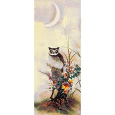 아트박스/퍼즐사랑 새벽 길조 부엉이 (패브릭) 보석십자수 30x70, 색상, 1개