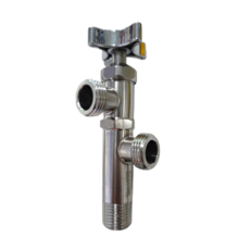 관붙이 앵글밸브 2구 쌍구 세면기 세면대 조절가랑 조절밸브 앵글발브 조절발브, 1개