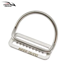 A12E-316 스테인레스 스틸 스쿠버 다이빙 사이드 마운트 웨빙 연결 플레이트 벨트 스트랩 키퍼 BCD 액세서