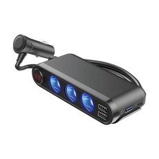 加粗銅芯 車用點煙器擴充座 PD Type-C 快充 車充USB, 1個, 車用點煙器(一分三)擴充座