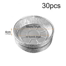 Pelapik 空氣炸鍋紙托盤 烘焙箔錫托盤 不粘蒸鍋內襯 廚房用品 7英寸 30件/套, 1個, 30pcs&7inch