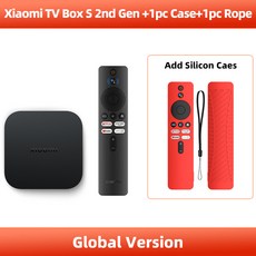 호환 샤오미 미 TV 박스 S 2 세대 글로벌 버전 구글 4K HD 쿼드 코어 블루투스 스마트 2GB 8GB DDR3 와이파이 원격 제어 컨트롤, 1개