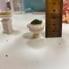 建築景觀模型樹 楓樹 櫻花樹 雪景樹 鐵絲樹 小樹, 1個, 歐式圓款花台,9cm