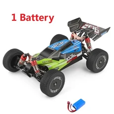 WLtoys 144001 A959B 레이싱 RC 자동차 70 KM/H 2.4G 4WD 전기 고속 오프로드 드리프트 원격 제어 완구 어, 01 CHINA, 02 1 Battery Blue, 1개