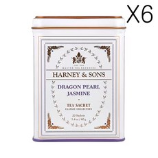 하니앤손즈 Fine Teas 드래곤 펄 자스민 20티백 40 g(1.4oz), 40g, 20개입, 6개