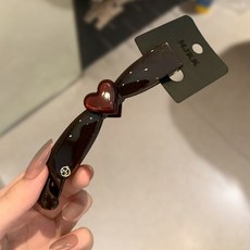 韓國復古甜酷風愛心香蕉夾蝴蝶結豎夾髮卡氣質馬尾夾懶人盤發抓夾
