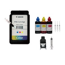 캐논잉크 PG-44 CL-54용 무한잉크 리필킷 세트 포함 E402, 셀프충전 무한리필킷 CL-54 칼라용, 1개