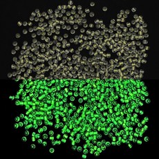 2/3/4mm 발광 유리 구슬 야간 씨드 - DIY 주얼리 제작 목걸이/팔찌 수제 액세서리 1mm 구멍 11g/봉지, YGN, 3mm about 220pcs