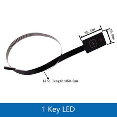 DS 2R 버튼 멤브레인 매트릭스 4X5 키패드 제어판 DIY 키트가있는 LED ARDUINO 패드 어레이 1X6 스위치 키보드, 1 Key LED