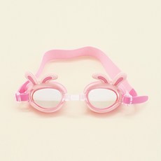 MULNORY 어린이 수경 키즈 수영 물안경 생존수영 핑크래빗, 핑크, 1개