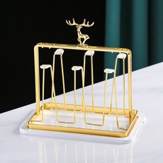 이오라 모던 엘크 골드 컵걸이 건조대 6P, 1개, 화이트