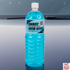 해피J보따리 국내산 자동차용 에탄올 워셔액 1.8L 사계절 유리세척 차량워셔액, 1개, 에탄올 기반