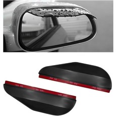 YTFRL 2 PCS 미러 레인 바이저 눈썹 방수 차량 후방 대부분의 자동차 SUV 트럭 외부 사이드 미러를 위한 가드 액세서리블랙, Carbon Fiber