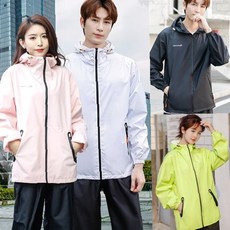 남여공용 후드 경량 방수자켓 배달 캠핑 레인코트 바람막이 우비, 1개, 상세페이지 참조