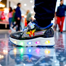 헬로카봇 라이너 불빛발광 라이팅 운동화 아동화 신발 찍찍이 어린이 키즈 아이 네이비