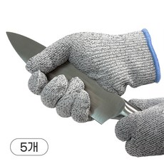 헬로제인 칼베임 절단 방지 안전 방검 장갑, 5개
