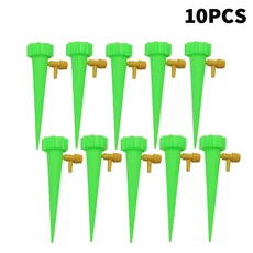 자동급수장치 자동 급수 장치 키트 식물을위한 조정 가능한 제어 도구 꽃 Waterer 가제트, 05 10Pcs Green