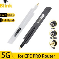 무선 WIFI 와이파이 외장 안테나 2PCS 5G 옴니 18dBi 풀 밴드 증폭기 TS9 SMA CPE Pro 라우터 모뎀 네트워크 카드 모바일 신호 부스터, 2PCS Black RP-SMA