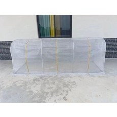 길냥이 쉘터 길고양이 급식소 온실 비닐 원예 천막 보온, 1개, 화이트 둥근 지붕 300 100x110cm A