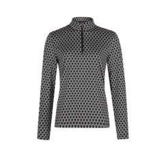 아날도바시니 골프 여성 하프집업 패턴 긴팔티셔츠