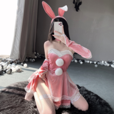 핫스윗 산타걸 핑크 벨벳 바니걸 크리스마스 코스프레 여성 산타복