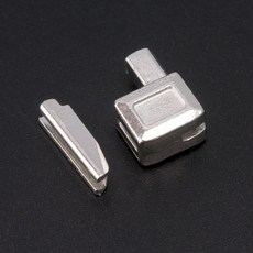 衣服拉頭拉鏈維修配件組，快速修復神器，適用於各式衣物拉鍊, 8號單頭插口 銀色10付, 1個