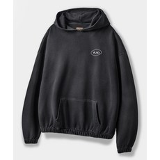 브랜드정품 디미트리 블랙 VLAD 스몰 로고 페이드 워싱 후드 티셔츠_피그먼트 차콜 225932