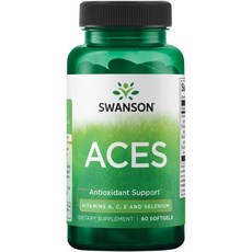 안티옥시던트 멀티비타민 스완슨 비타민 A C E & 셀레늄 (ACES) 방어 (60 소프트젤), 1개