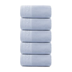 록신 명품 호텔수건 코마사 부드러운 고퀄리티 수건 540GSM 40수 5종세트, 5개, 라이트 블루