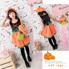 自有品牌 萬聖節兒童變裝南瓜洋裝造型服，現貨快速寄出，派對舞會服裝首選