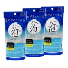 일본 까칠한 바디 샤워타올 하드타입, 1세트, 3개입, 하드(블루)