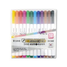 [크라운] 네임펜 F 중간글씨용 12색세트, 단품, 단품