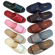 고급 가죽 슬리퍼 실내화 호텔 실내 거실 여성 예쁜 거실화, 연핑크, 1개