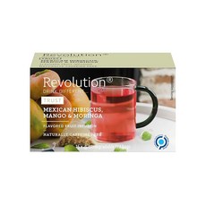 Revolution 레볼루션 티 과일 티 티백 히비스커스 망고 모링가 카페인 48g(3g×16봉지), 3g, 1, 16