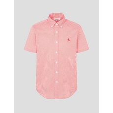 매장정품 빈폴 BEANPOLE MEN 시어서커 깅엄 반소매 셔츠 레드 (BC5465C496) BC5465C496 218860