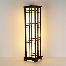 한옥등 등 일본식 카페용 플로어 무드등 좌식 스탠드 원목 거실, 브라운90cm(리모콘)