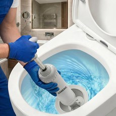 퀵디 고압 압축기 변기 뚫어뻥 하수구 펌핑식, 그레이