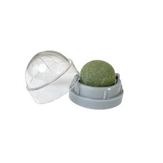 萌寵家園 旋轉貓薄荷球 貓咪磨牙互動玩具 灰色 單入裝, 1個