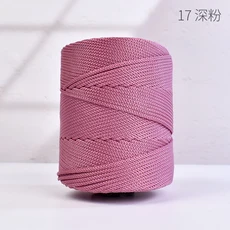 3mm 200미터 속이 빈 코드 로프 & 아이스 실크 크로셰 가방 베개 여름 모자용 부드러운 수공예 브레이드 팔, 11 Color 17
