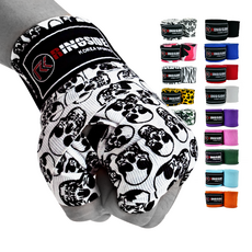 링사이드코리아 마이스터 복싱핸드랩 반신축 멕시코 스타일 권투 스트랩 주니어 이너 붕대 1쌍, 스컬, 3.5m