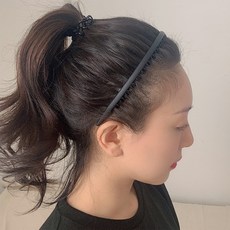 세안 운동 팩할때 좋은 헤어밴드 남자 여자 머리띠, 반투명 호피브라운, 1개