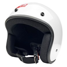 evo 素色 3/4罩 多色選擇 復古騎士帽 素色安全帽 復古安全帽 半罩安全帽 3/4罩安全帽 復古帽, 白色