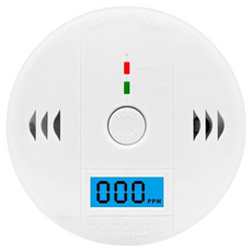 一氧化碳警報器 家用瓦斯偵測器 LCD顯示 電池供電 白色, 1個, 警報器【一氧化碳】