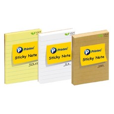 프린텍)라인스티키노트 (백색_102×152_50매)L102W, 1개